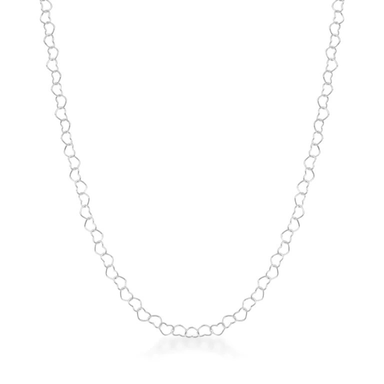 Colar de Prata  925 Elo Coração