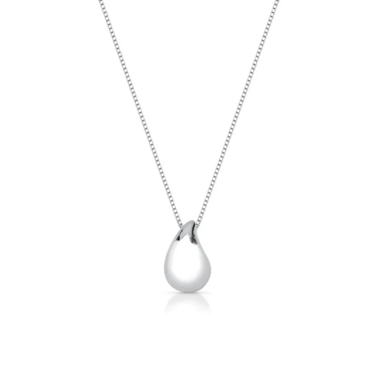 Colar de Prata 925 Gota Curvado Abaulado