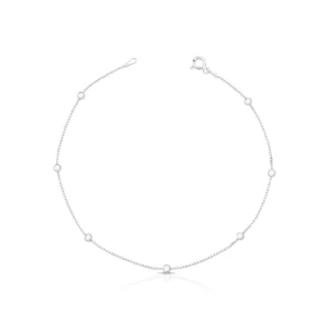 Pulseira Veneziana v12 bolinha em prata 925