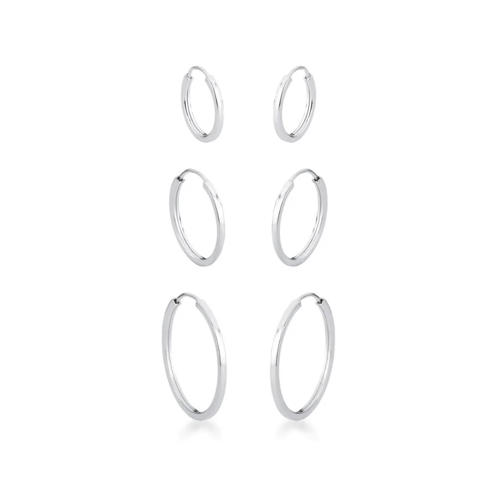 kit trio redondo argolas fio quadrado