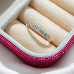 Anel de prata 925 aparador cravejado com zirconias