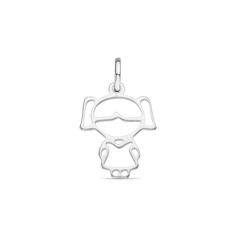 Pingente de Prata 925 de Menina vazado